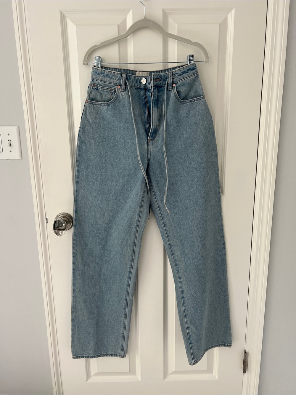 Abrand Jeans Classic High-Rise Women's Light Blue Jeans with Ties